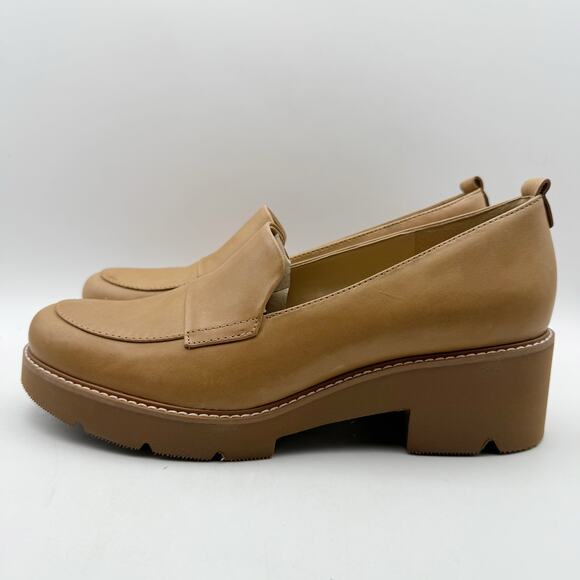 Naturalizer Womens Darry Loafer US 11 Narrow Tan Leather Lug Sole Slip On NIB - Picture 8 of 12